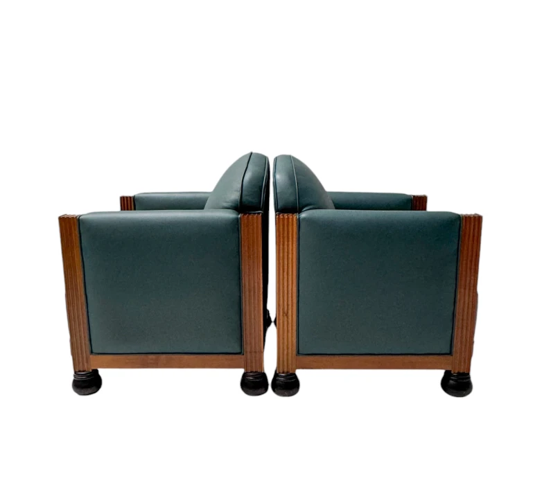 Two Art Deco Amsterdamse School Lounge Chairs by Fa. Drilling Amsterdam, 1920s